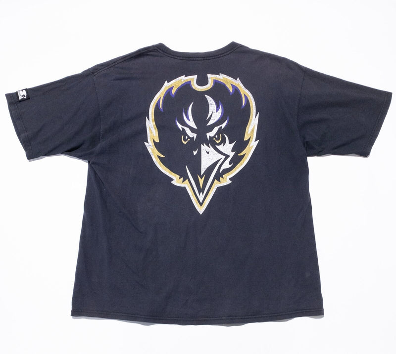 Vintage Baltimore Ravens Starter T-Shirt Men's XL 90s Black Double-Sided Mascot