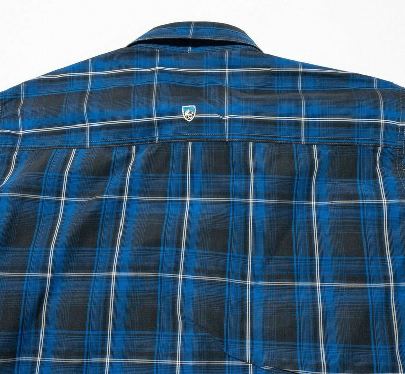 Kuhl Eluxur Ionik Long Sleeve Shirt Blue Gray Plaid Hiking Outdoor Men's XL