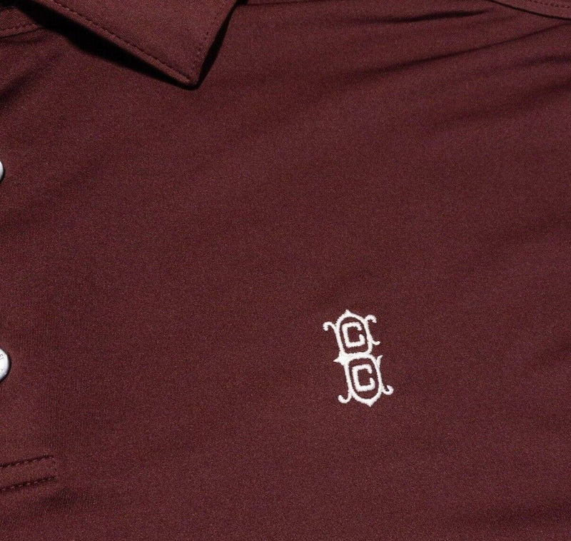 FootJoy Golf Polo Large Men's Burgundy Red Wicking Performance Stretch