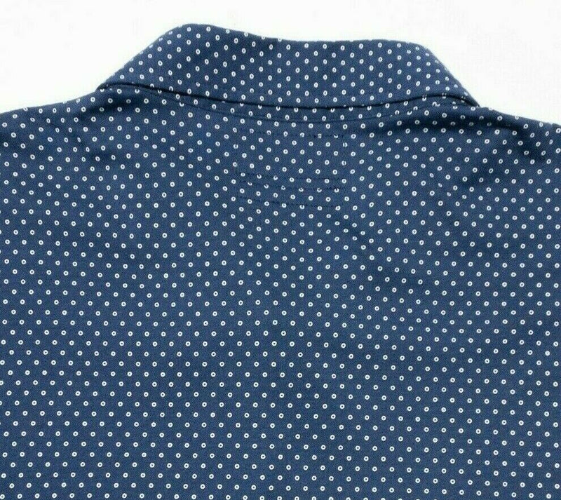 Bonobos XL Slim Men's Shirt Button-Down Polka Dot Blue Short Sleeve Modern