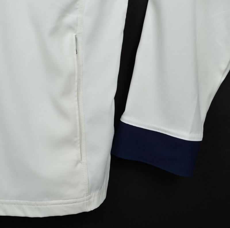 Notre Dame Men's Sz XL Loose Under Armour Half Zip White Lightweight Jacket