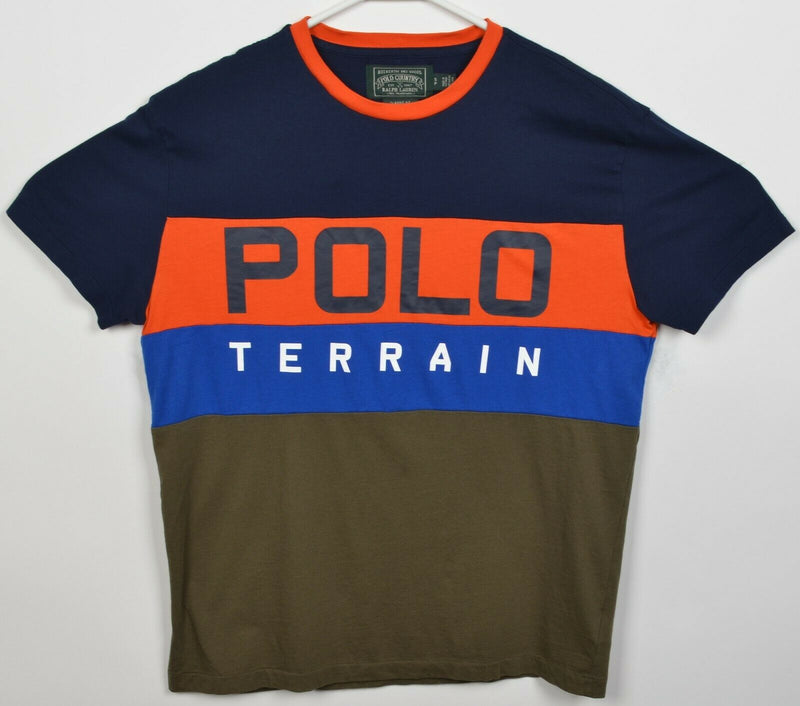 Polo Country Ralph Lauren Men's Small Classic Terrain Colorblock Striped Shirt