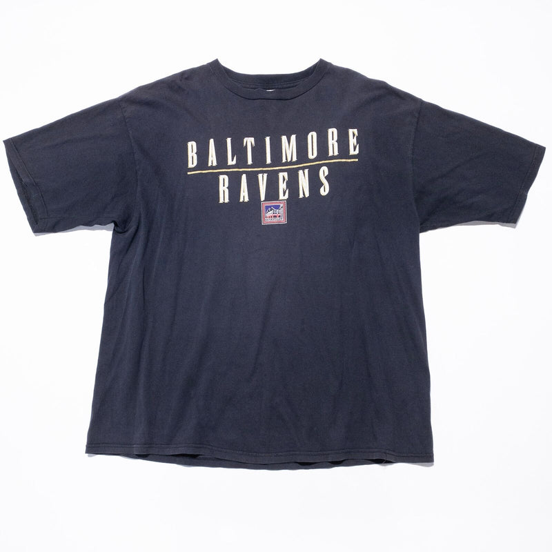 Vintage Baltimore Ravens Starter T-Shirt Men's XL 90s Black Double-Sided Mascot