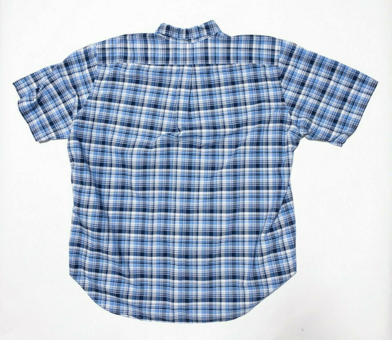 Polo Ralph Lauren 2XLT Shirt Men's Blue Plaid Short Sleeve Button-Down Tall