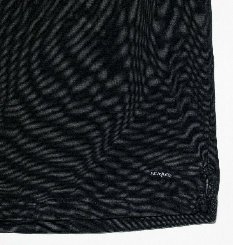 Patagonia Polo Shirt Men's XL Pique Vitaliti Polo Shirt Dark Gray Snap Collar