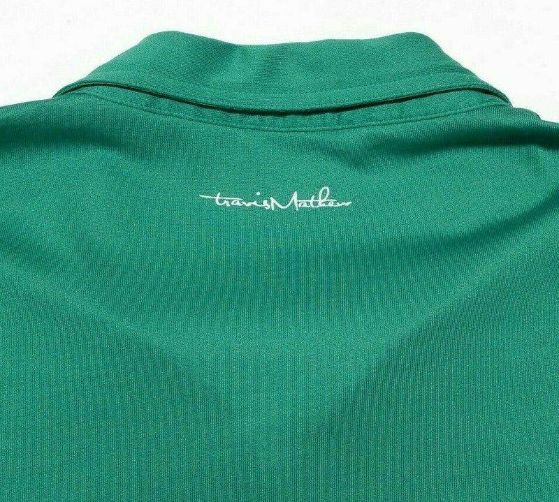 Travis Mathew Polo XXL Men's Golf Shirt Solid Green Pocket Pima Cotton Blend