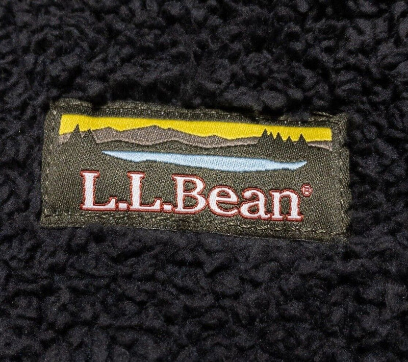 L.L. Bean Reversible Jacket Women's Medium Primaloft Full Zip Hooded Black Gray