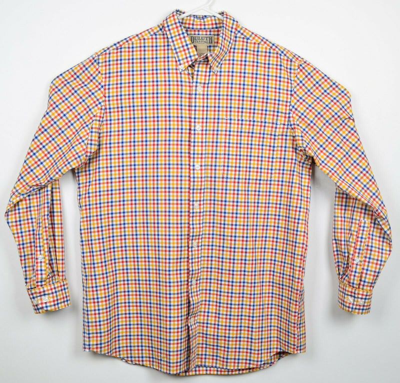 Duluth Trading Co. Men's LT Large Tall Yellow Red Plaid Check Button-Down Shirt