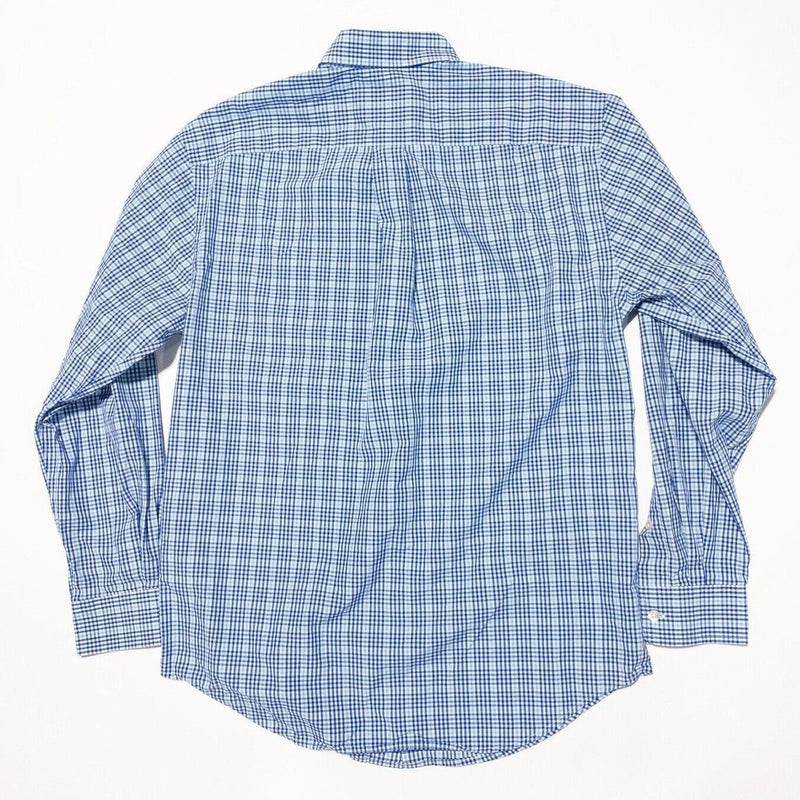 Vineyard Vines Tucker Shirt Medium Classic Fit Men's Blue Check Preppy Whale
