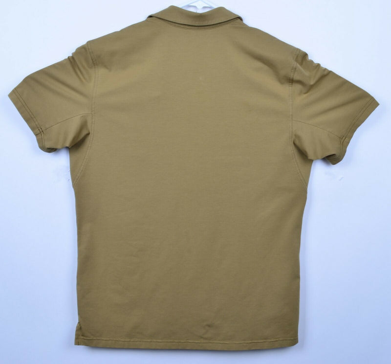 Arc'Teryx Men's Sz Medium Snap Brown Cotton Polyester Blend S/S Polo Shirt