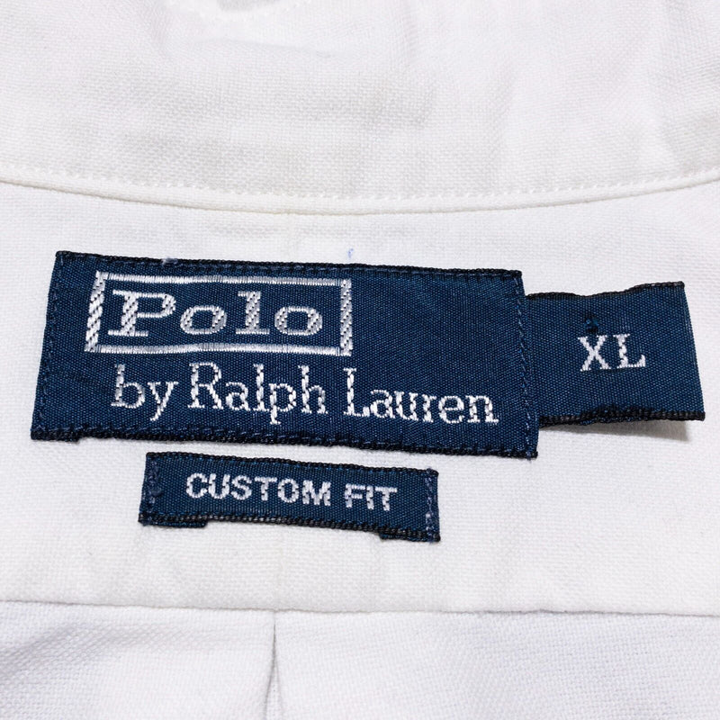 Polo Ralph Lauren Big Pony Shirt Men's XL Logo Button-Down Long Sleeve White