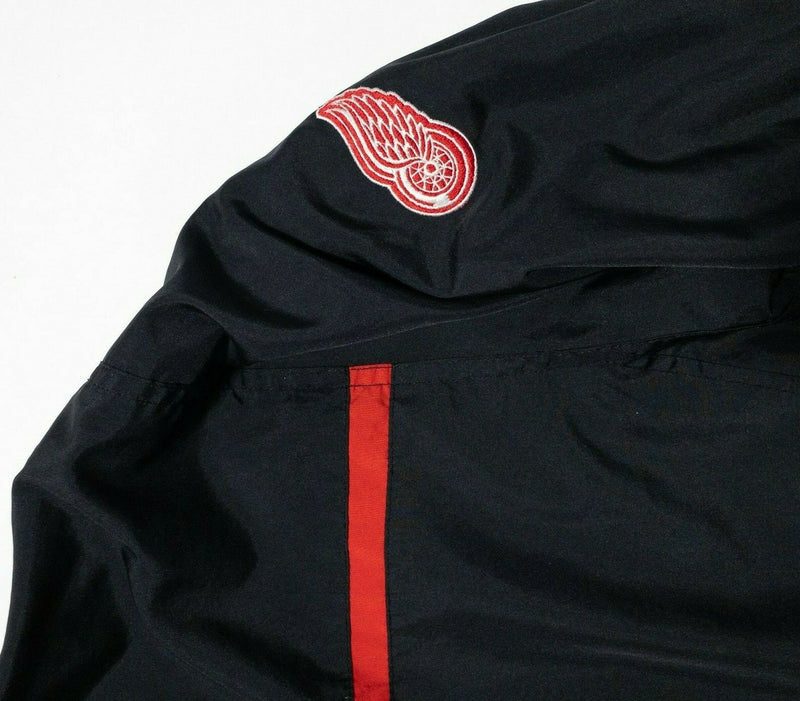 Detroit Red Wings Men's 2XL CCM Center Ice NHL Black Pullover Windbreaker Jacket