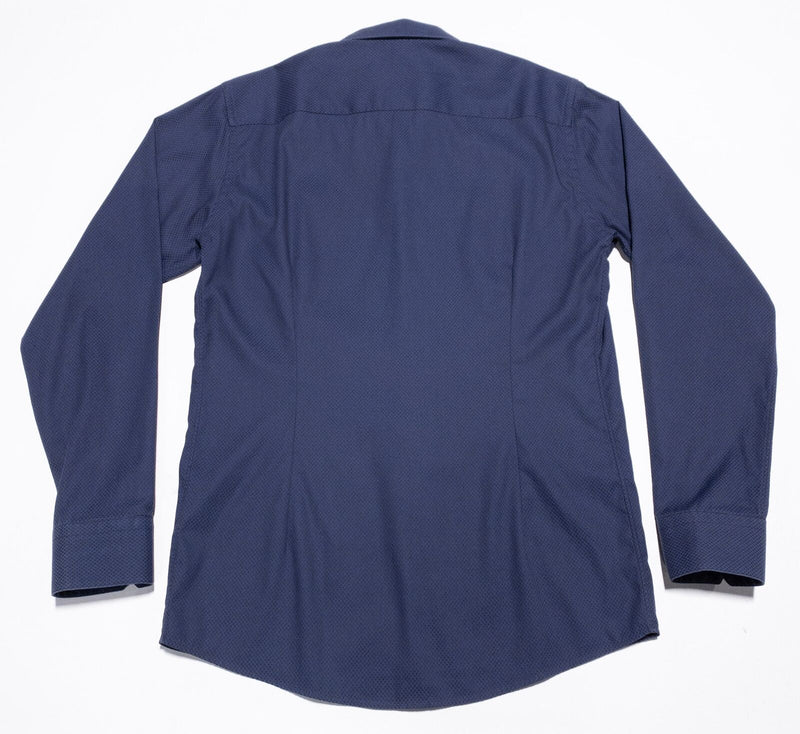 Eton Dress Shirt Men's 15.5 Slim (39) Blue Spread Collar Hidden Buttons