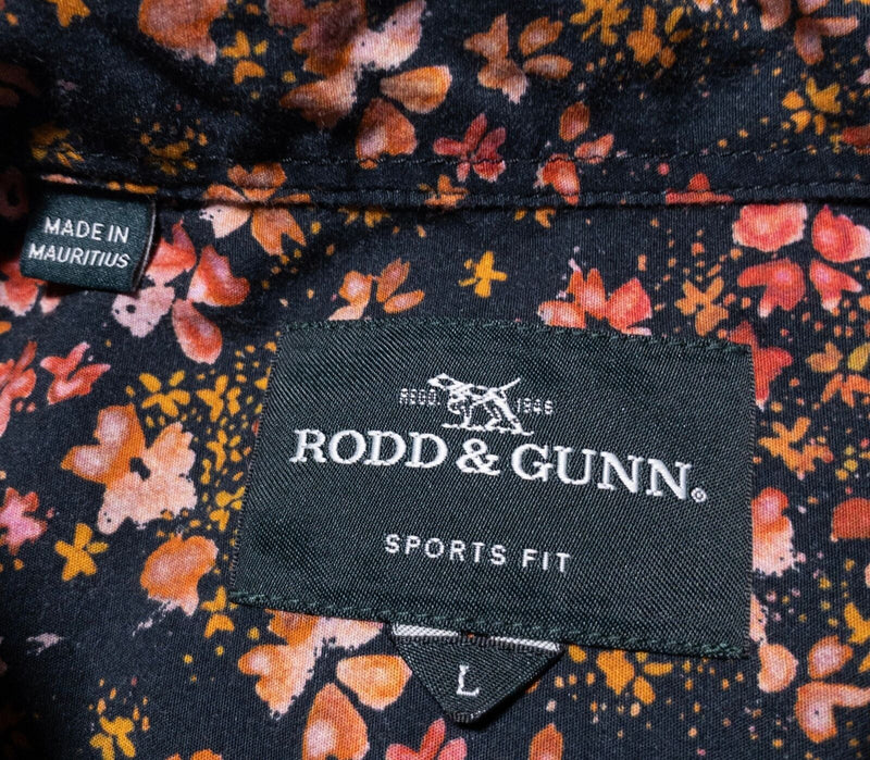 Rodd & Gunn Floral Shirt Men's Large Sports Fit Button-Up Pink Blue Floral