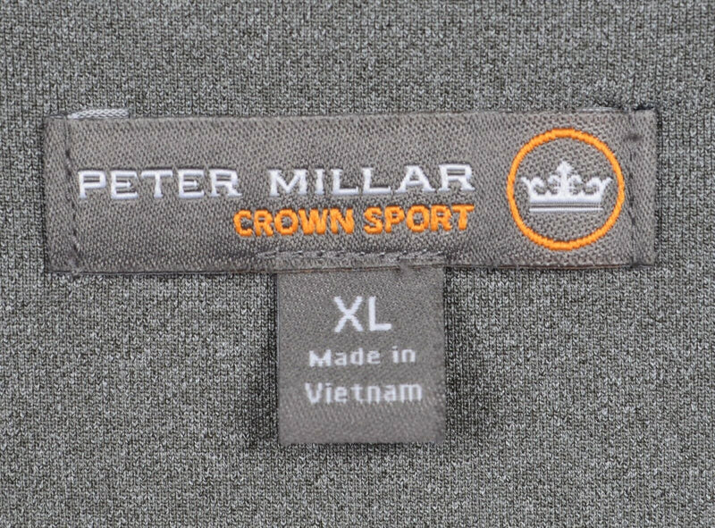 Peter Millar Crown Sport Men's XL 1/4 Zip Heather Gray Performance Golf Jacket