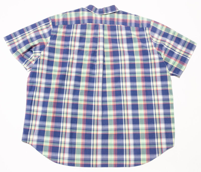 Polo Ralph Lauren 3XB Men's Shirt Button-Down Blue Multicolor Plaid Short Sleeve