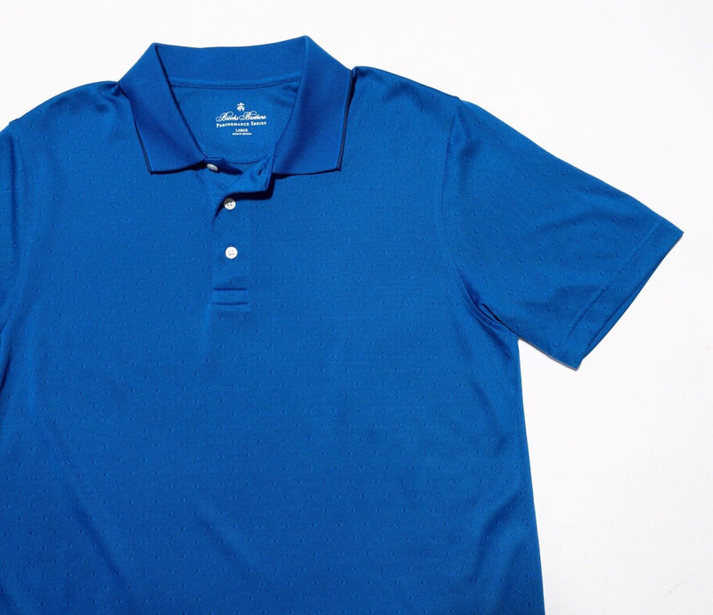 Brooks Brothers Performance Series Large Men's Golf Wicking Sports Blue