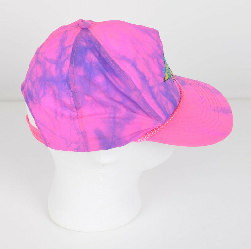 Vtg 90s Polaris Performance Men Adjustable Pink Purple Shiny Rope Snapback Hat