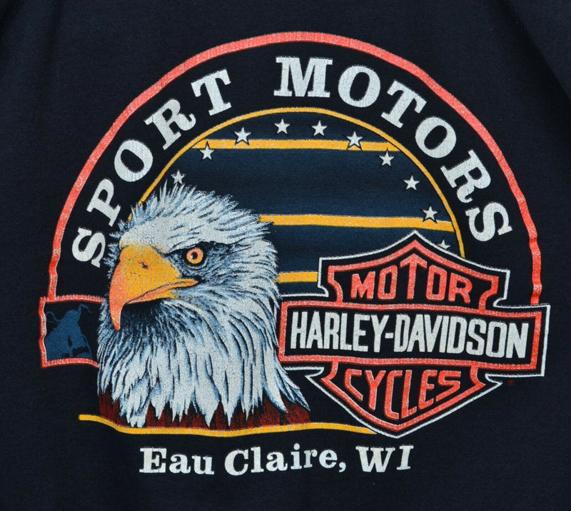 Vintage 1992 Harley-Davidson Men's Large Dreamcatcher Eagle Crewneck Sweatshirt