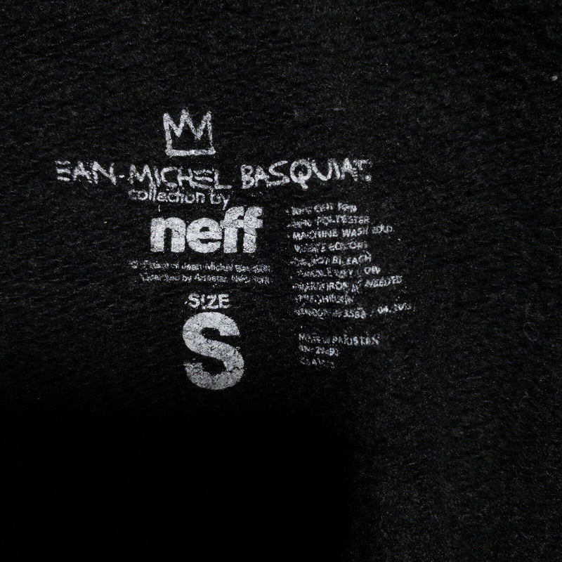 Jean Michael Basquiat x Neff Hoodie Men's Small Black Sugar Ray Robinson Art