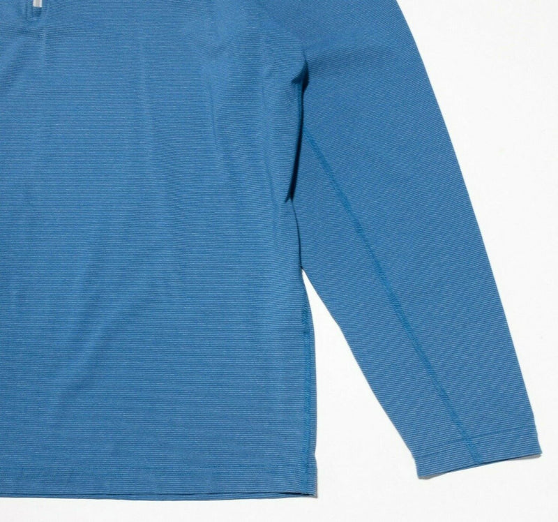 Dunning Golf Jacket Men's XL Activewear 1/4 Zip Blue Pullover Wicking Stretch