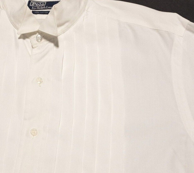 Polo Ralph Lauren Tuxedo Shirt Men's 16.5-34 White Ruffle Formal Vintage