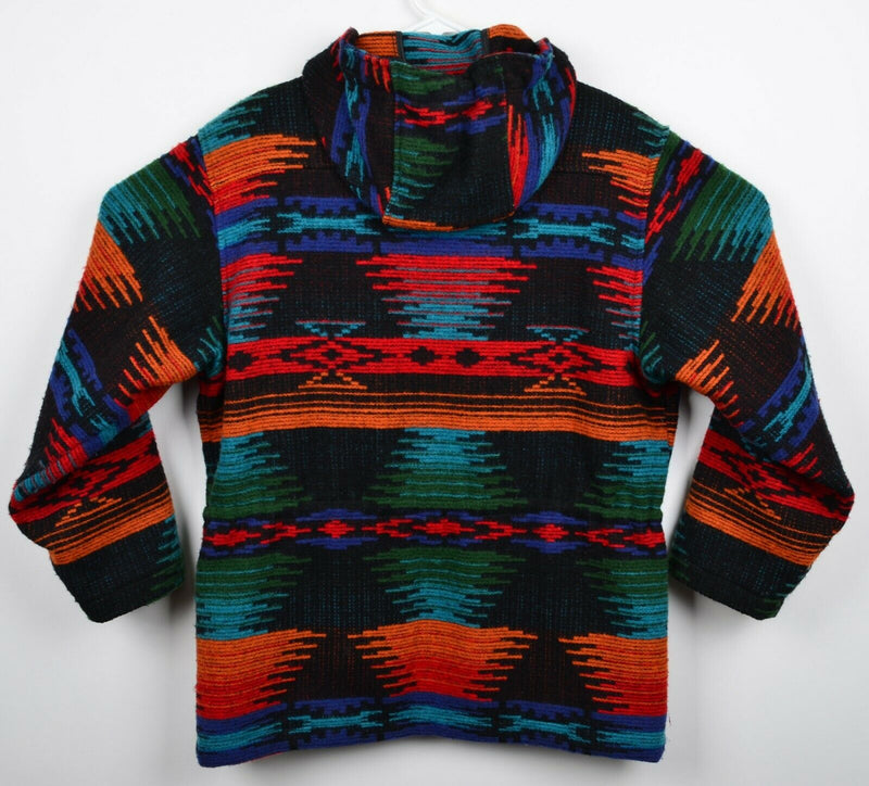 Vintage 80s Woolrich Men's Medium Aztec Navajo Southwest Blanket Hooded Jacket