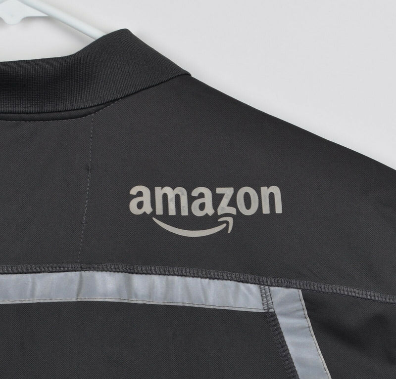 Amazon Delivery Men's XL Uniform Employee Driver Flex Gray Reflective Polo Shirt