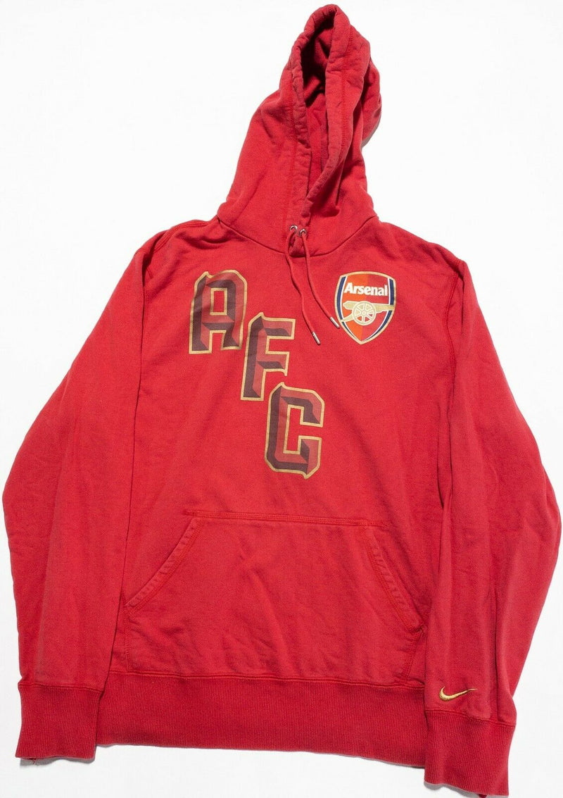 Arsenal FC Men's XL Nike AFC Solid Red Nike Swoosh Pullover Hoodie Sweatshirt