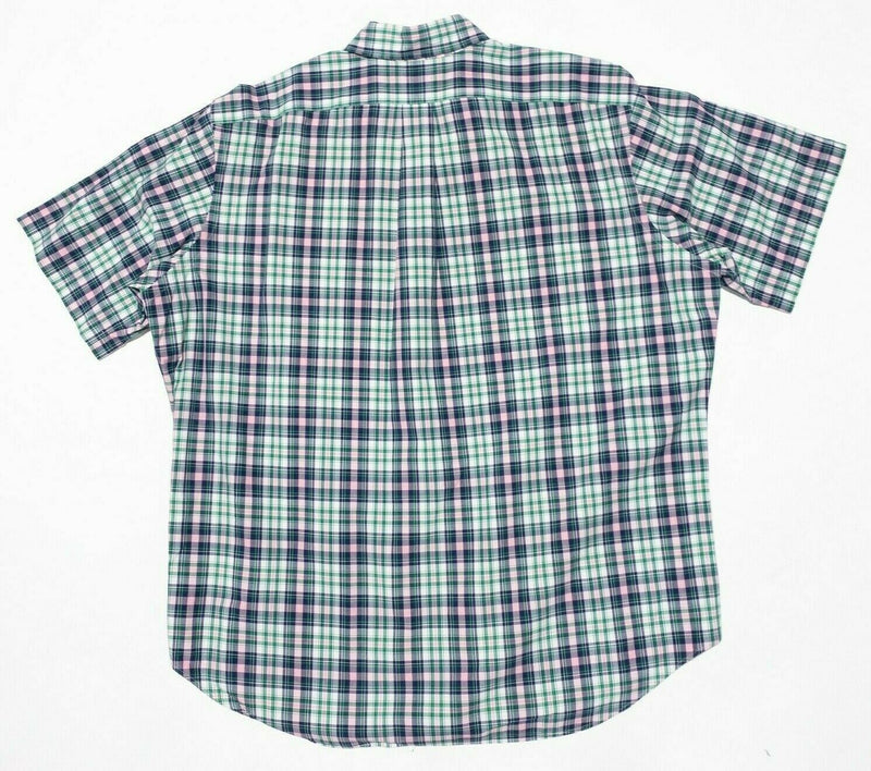 Polo Ralph Lauren XL Classic Fit Men's Button-Down Shirt Green Pink Plaid Pony