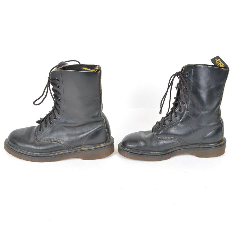 Vintage Dr Doc Marten Men's Sz 6/7? Black Leather Air Wair Eyelet Combat Shoes