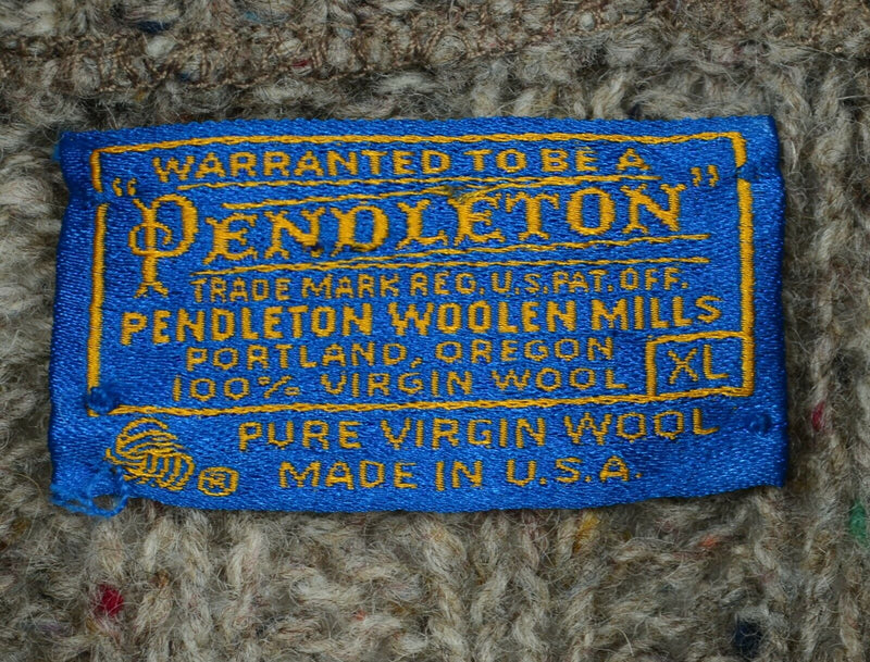 Vtg Pendleton Men's Sz XL 100% Wool USA Made Shawl Collar Knit Cardigan Sweater