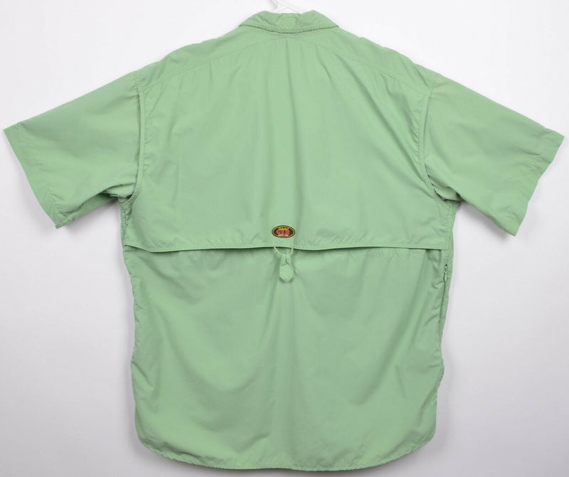 Cabela's Guidewear Men's Large Vented Green UPF 40 Nylon Fishing GX II Shirt