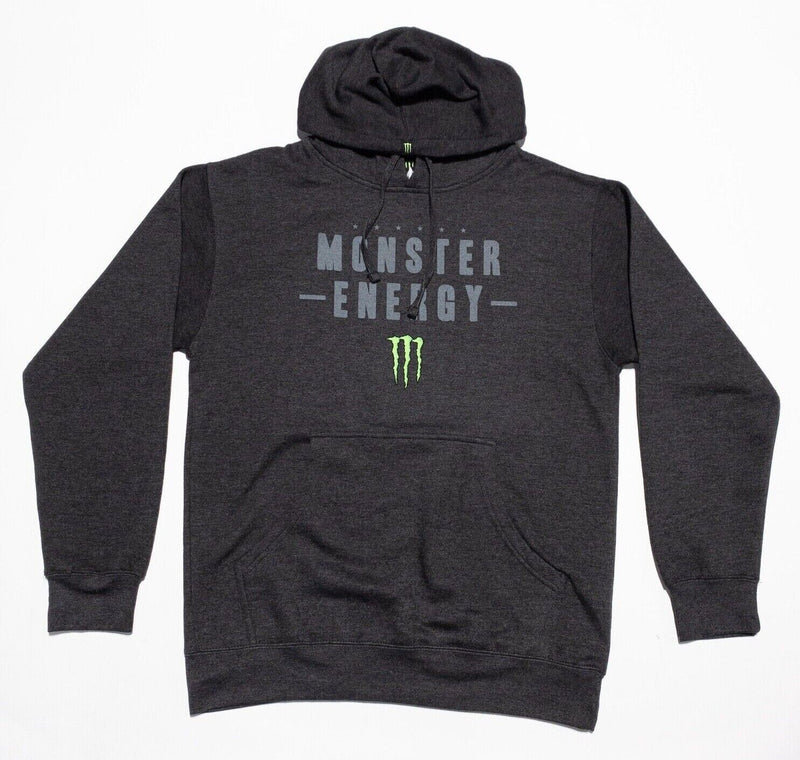 Monster Energy Hoodie Men's Medium Pullover Sweatshirt Gray Energy Drink