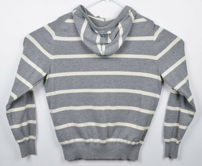 Frederik Anderson Copenhagen Men's Large Gray Striped Hoodie Sweatshirt
