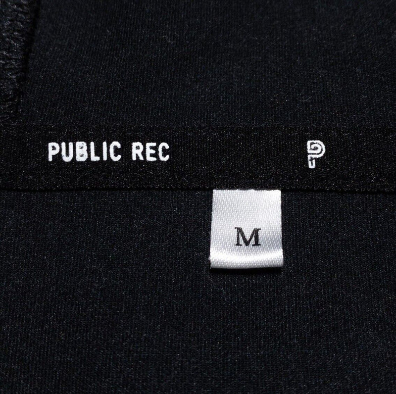 Public Rec Hoodie Men's Medium Wicking Stretch Performance Pullover Black