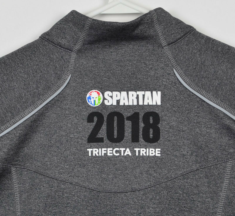 Spartan Race Men's XL 2018 Trifecta Tribe Full Zip Heather Gray Track Jacket