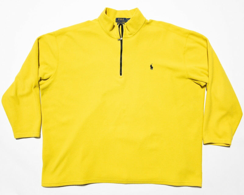 Polo Ralph Lauren Performance Men's 3XB (3XL Big) Yellow Fleece 1/4 Zip Jacket