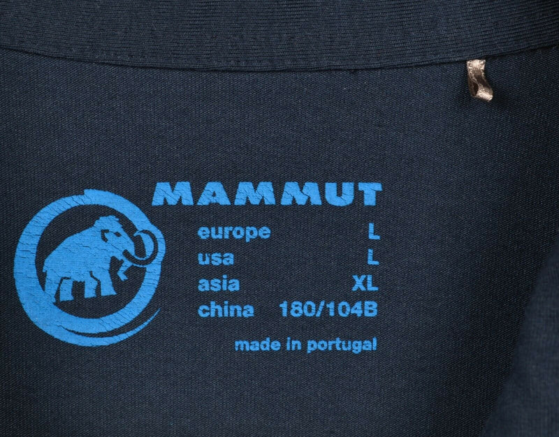 Mammut Men's Large Navy Blue Logo Polyester Stretch Short Sleeve Polo Shirt