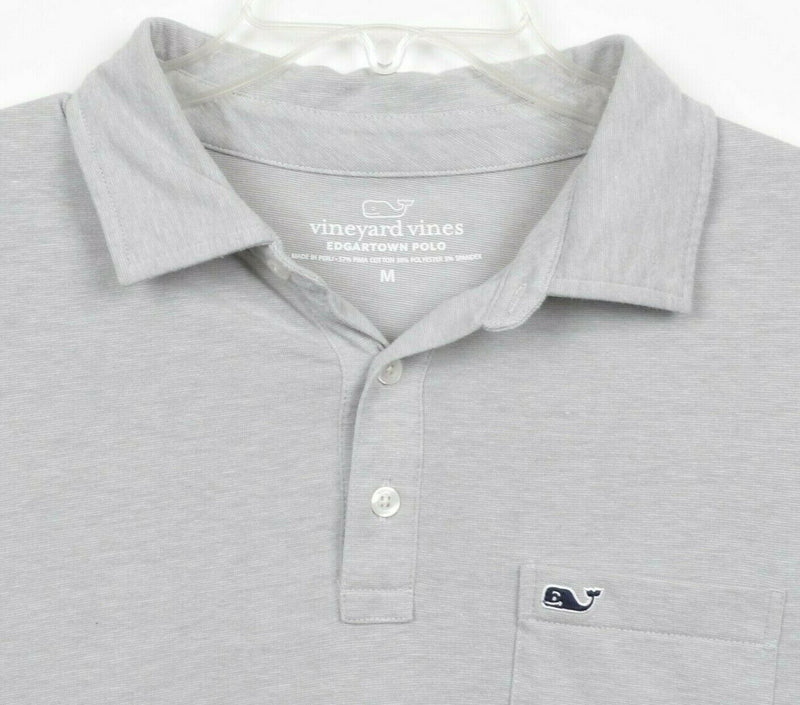 Vineyard Vines Men's Sz Medium Edgartown Whale Gray Pocket Polo Shirt