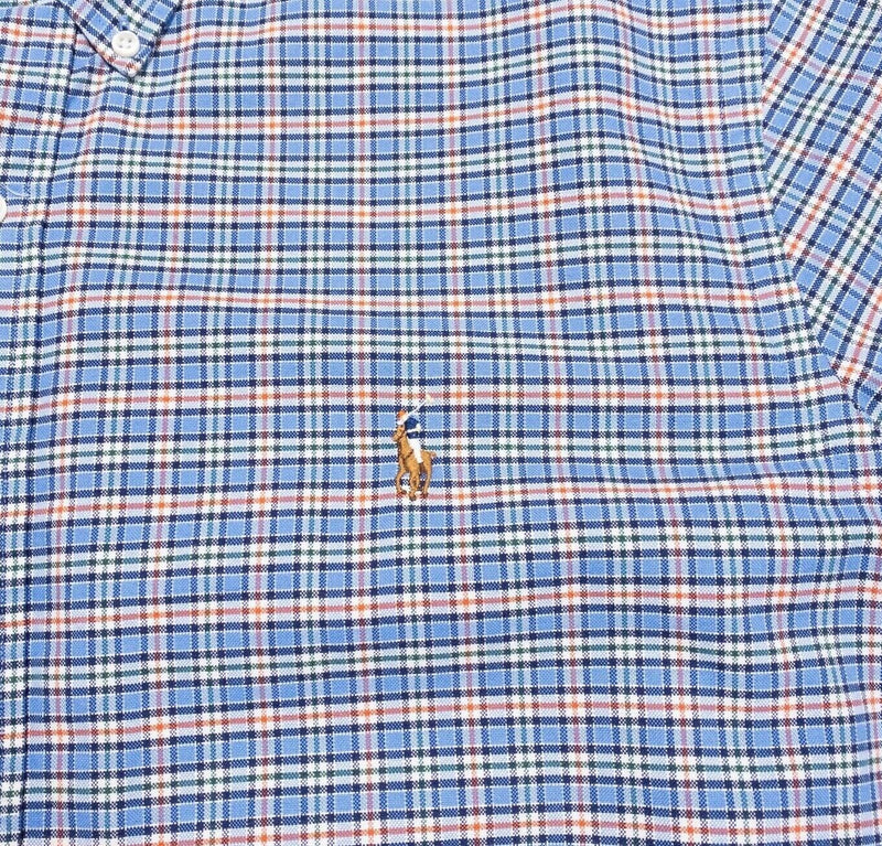 Polo Ralph Lauren XXL Shirt Men's Long Sleeve Button-Down Blue Plaid Pony 2XL