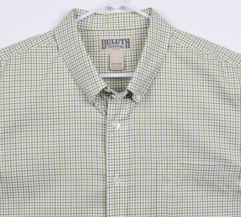 Duluth Trading Co. Men's Sz 2XLT Tall Plaid Button-Down Short Sleeve Shirt