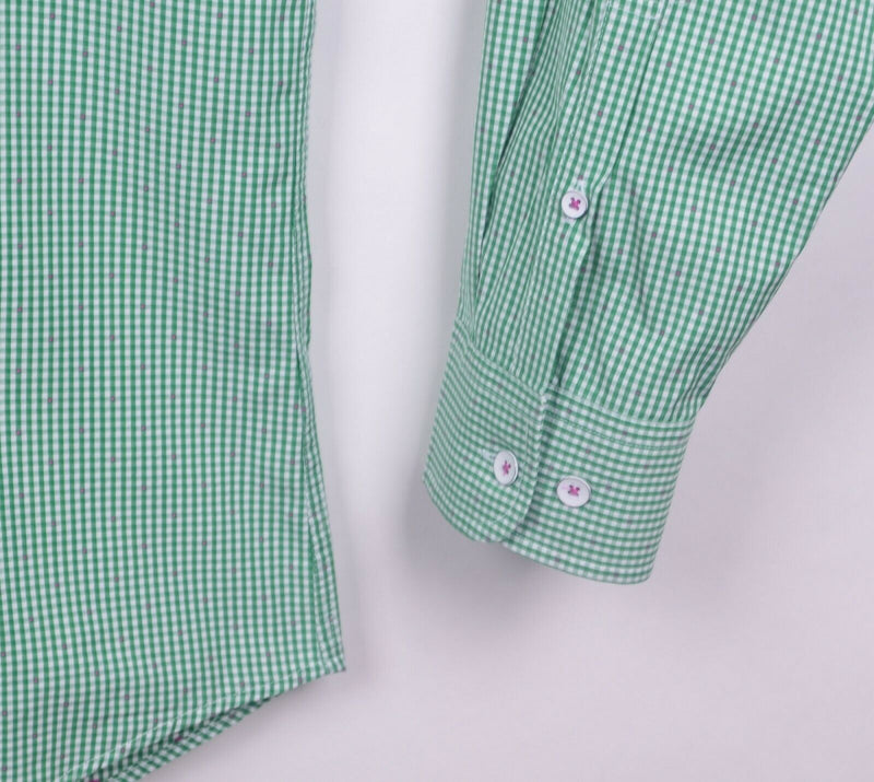Rodd & Gunn Men's XL Sports Fit Green Gingham Long Sleeve Button-Front Shirt