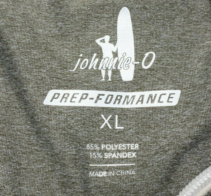johnnie-O Prep-Formance 1/4 Zip Activewear Top Gray Wicking Golf Men's XL