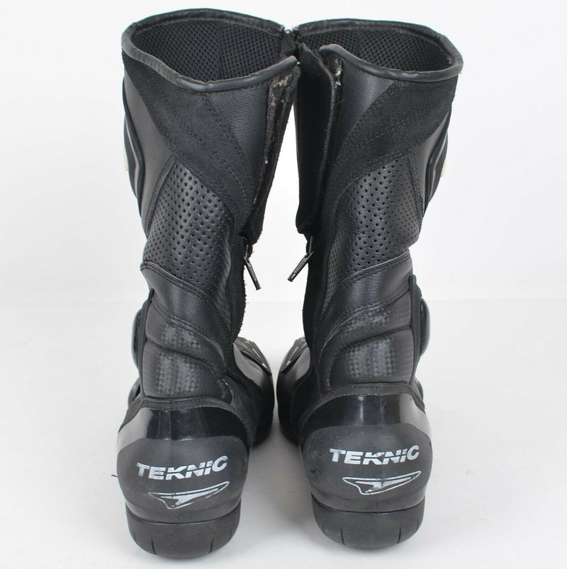 Teknic Men's Sz EUR 46 (US 11) Black Leather Motorcycle Riding Boots