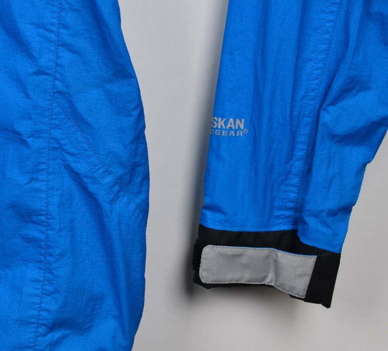Alaskan Hardgear Men's Sz Large Duluth Trading Blue Hooded Rain Shell Jacket