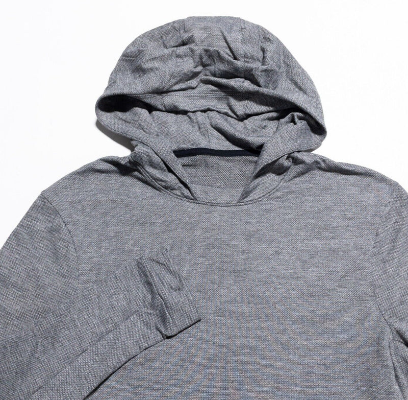 Lululemon Hoodie Men's Fit Small Pullover Lightweight Wicking Gray HOLES