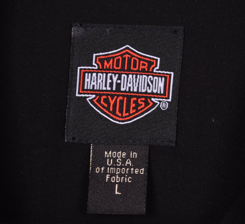 Vintage Harley-Davidson Men's Large Tori Richard Desert Road King Hawaiian Shirt