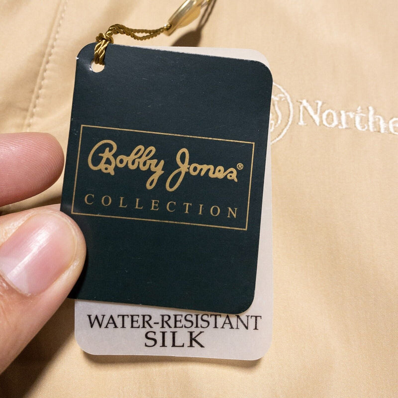 Bobby Jones Collection Jacket Men's XL Silk Water Resistant Beige Golf Pullover