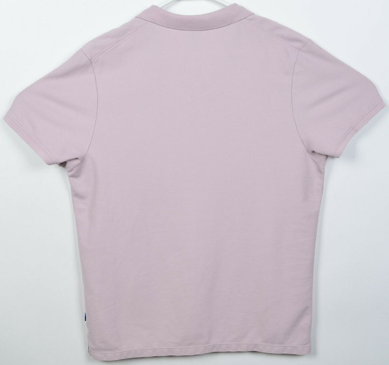 Nike Roger Federer Men's Large Tennis Solid Light Pink RF Box Logo Polo Shirt
